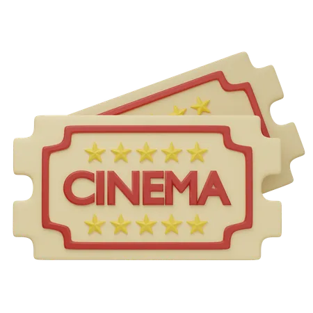 Cinema Ticket  3D Icon