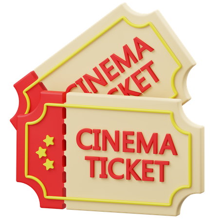 Cinema Ticket  3D Icon