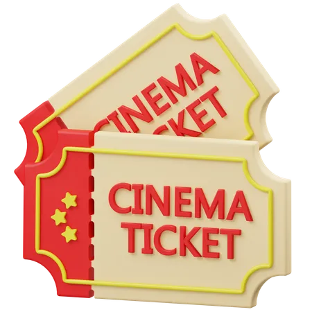 Cinema Ticket  3D Icon