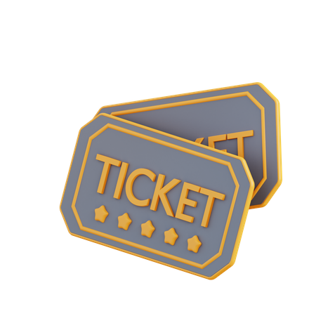 Cinema Ticket  3D Icon