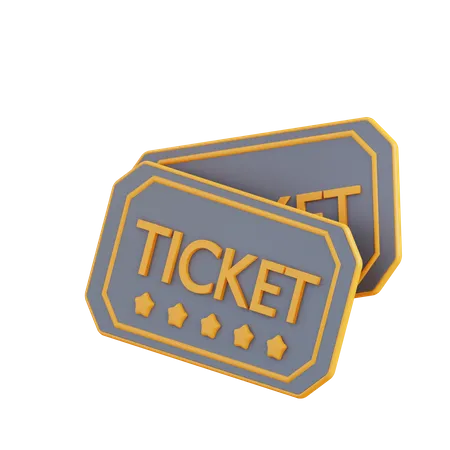 Cinema Ticket  3D Icon