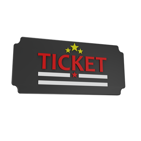 Cinema Ticket  3D Icon