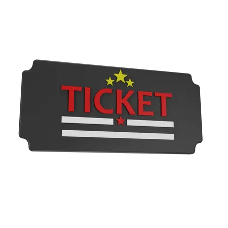 Cinema Ticket  3D Icon