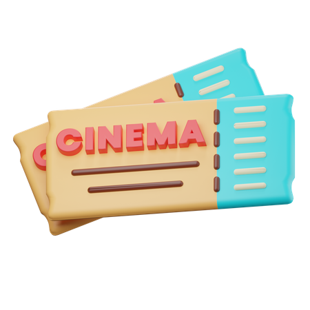 Cinema Ticket  3D Icon