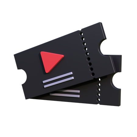 Cinema Ticket  3D Icon