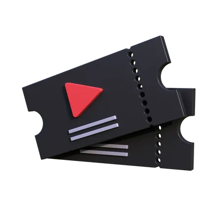 Cinema Ticket  3D Icon