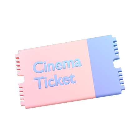 Cinema Ticket  3D Icon