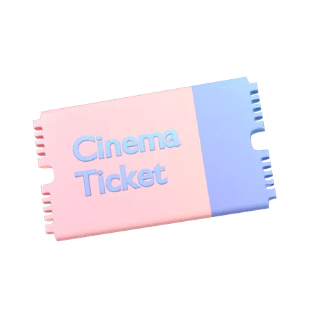 Cinema Ticket  3D Icon