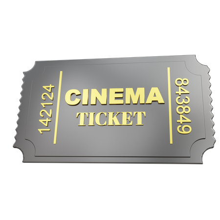 Cinema Ticket  3D Icon