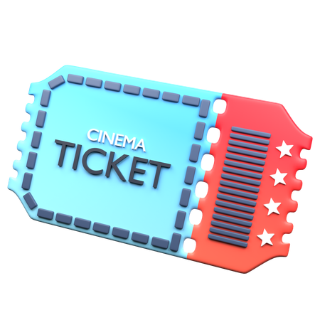 Cinema Ticket  3D Icon