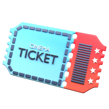 Cinema Ticket  3D Icon