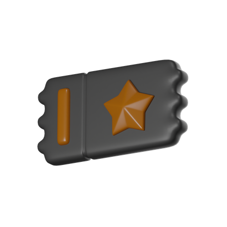 Cinema Ticket  3D Icon