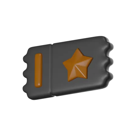 Cinema Ticket  3D Icon