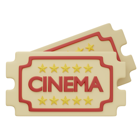 Cinema Ticket  3D Icon