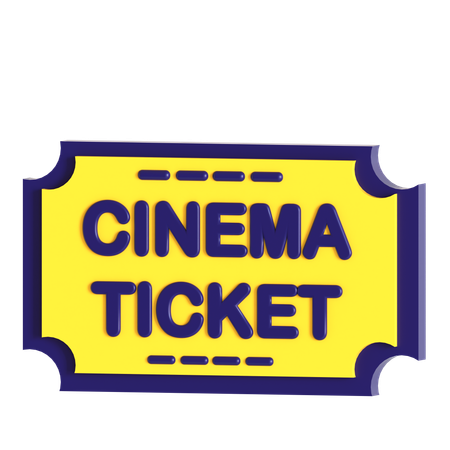 Cinema Ticket  3D Icon