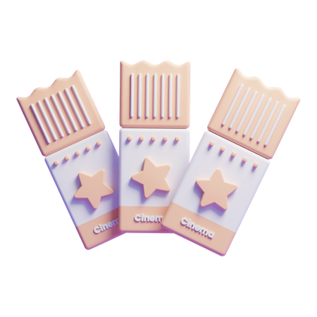 Cinema Ticket  3D Icon
