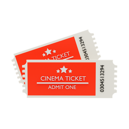 Cinema Ticket  3D Illustration