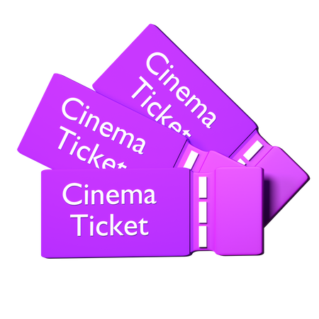 Cinema Ticket  3D Illustration