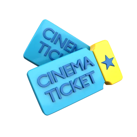 Cinema Ticket 3D Illustration