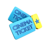cinema ticket 3d illustration