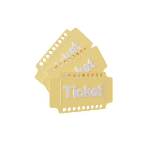 Cinema Ticket  3D Illustration