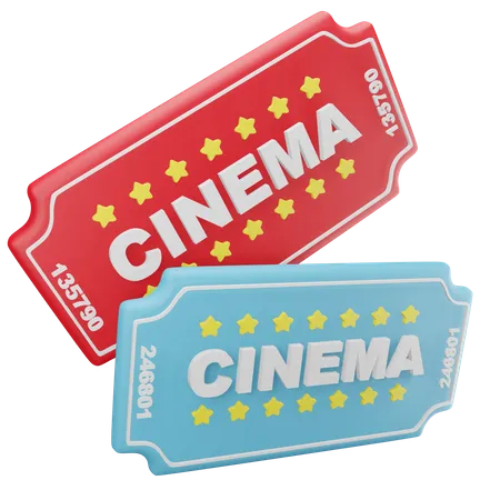 Cinema Ticket 3D Icon