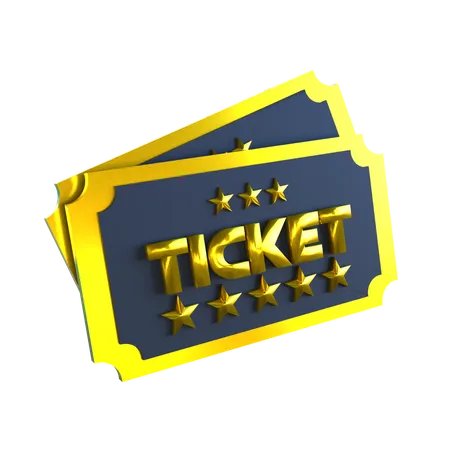 Cinema Ticket 3D Icon