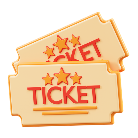 Cinema Tickets  3D Icon