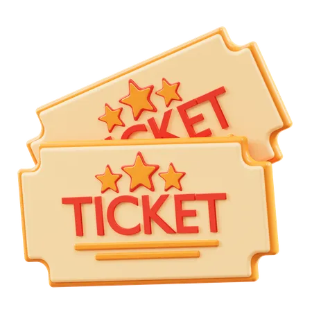 Cinema Tickets  3D Icon