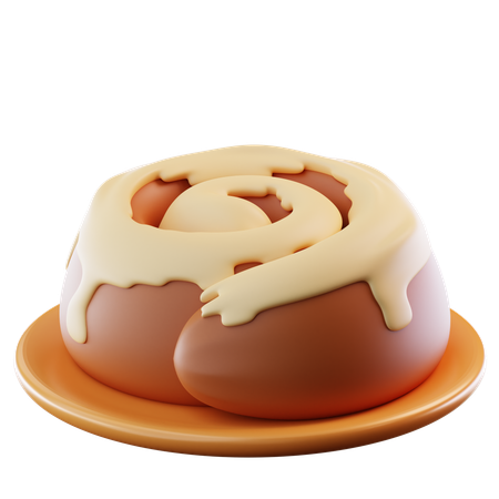 Cinnamon Roll  3D Icon