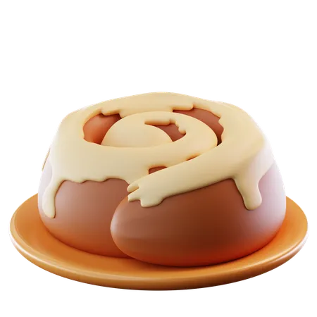 Cinnamon Roll  3D Icon