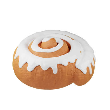 Cinnamon Roll  3D Icon