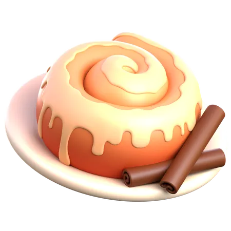 Cinnamon Roll  3D Icon