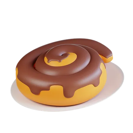 Cinnamon Roll  3D Icon