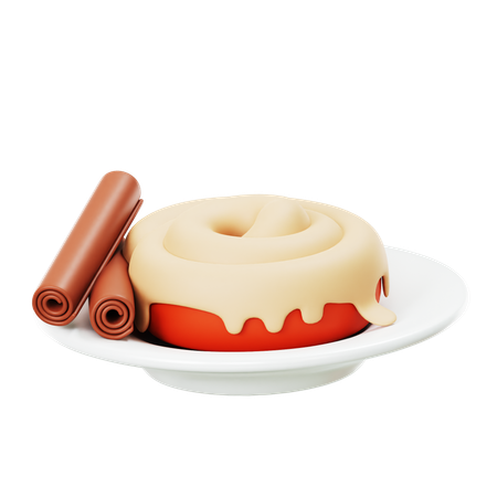 Cinnamon Roll  3D Icon