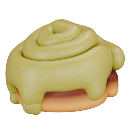 Cinnamon Roll Yellow  3D Icon