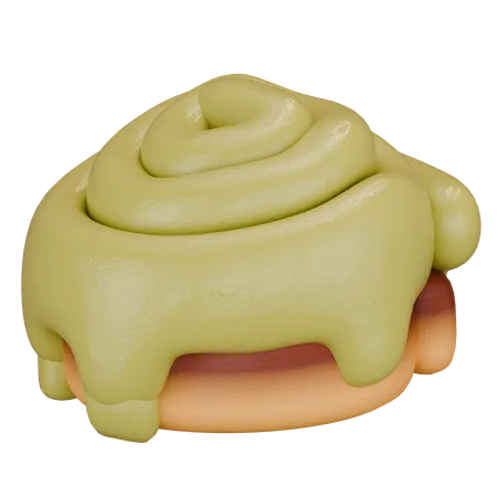 Cinnamon Roll Yellow  3D Icon