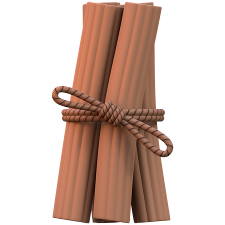 Cinnamon Stick Bundle  3D Icon