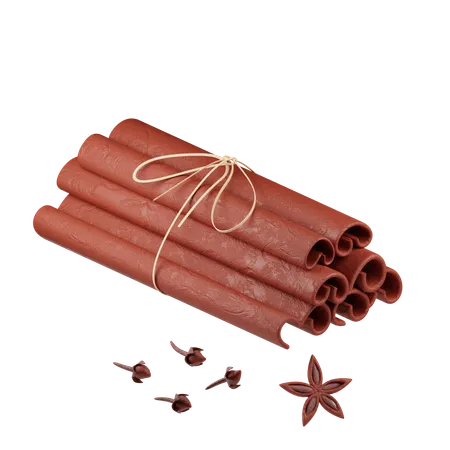 Cinnamon Sticks  3D Icon