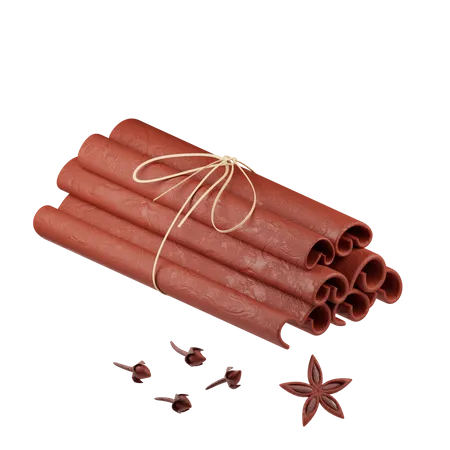 Cinnamon Sticks  3D Icon