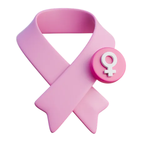 Cinta de cancer  3D Icon