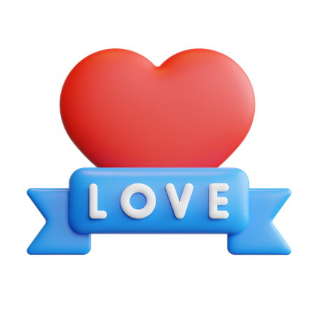 Cinta de amor  3D Icon