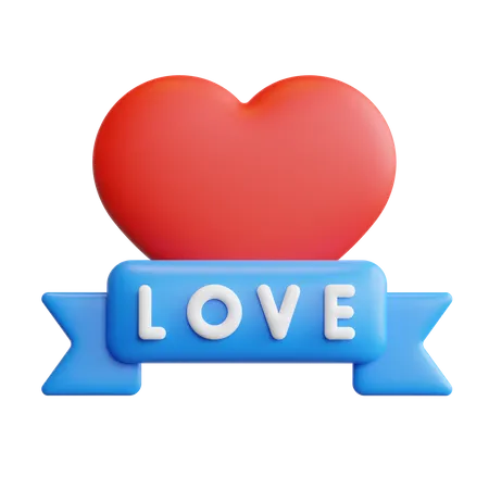 Cinta de amor  3D Icon