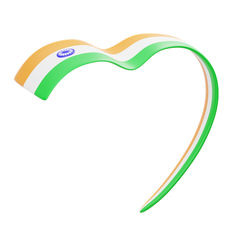 Cinta de la bandera india 2  3D Icon