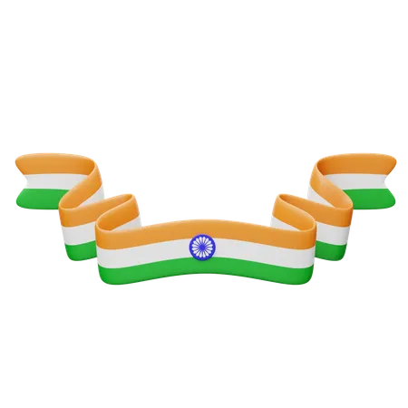Cinta de la bandera india 6  3D Icon