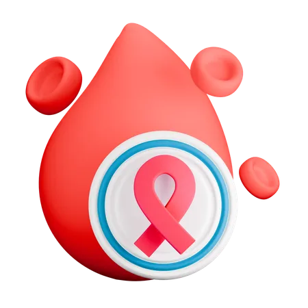 Cinta de cáncer de sangre  3D Icon