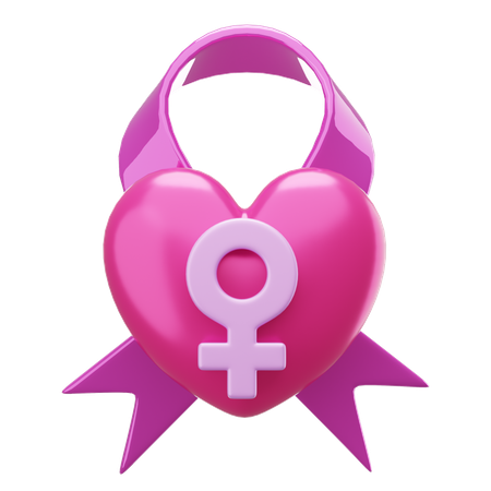 Cinta del día de la mujer  3D Icon