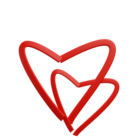 Cinta en forma de corazón  3D Icon
