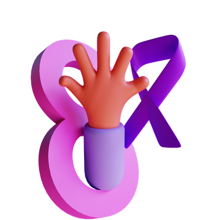 Cinta feminismo  3D Icon