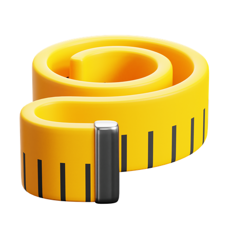 Medición de cinta amarilla  3D Icon